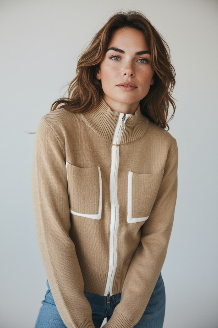 Chic Contrast Ribbed Cardigan-150 Cardigans/Layers-Chasing Bandits-Coastal Bloom Boutique, find the trendiest versions of the popular styles and looks Located in Indialantic, FL