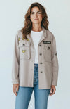 Military Inspired Twill Jacket-160 Jackets-V SKY-Coastal Bloom Boutique, find the trendiest versions of the popular styles and looks Located in Indialantic, FL