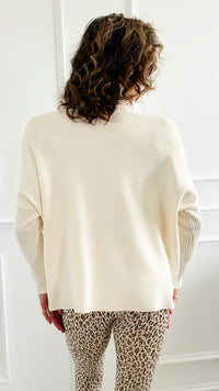 Luxe Turtle Neck Drop Shoulder Sweater-140 Sweaters-Z STUDIO-Coastal Bloom Boutique, find the trendiest versions of the popular styles and looks Located in Indialantic, FL