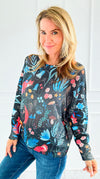 Nocturne Fox Italian St Tropez Sweater-140 Sweaters-Italianissimo-Coastal Bloom Boutique, find the trendiest versions of the popular styles and looks Located in Indialantic, FL