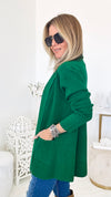 Catalina Italian Cardigan - Green-150 Cardigans/Layers-Germany-Coastal Bloom Boutique, find the trendiest versions of the popular styles and looks Located in Indialantic, FL