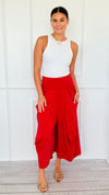 Lounge Nomad Italian Pant- Red-100 Pants-CLEAR S/ SENORITA C-Coastal Bloom Boutique, find the trendiest versions of the popular styles and looks Located in Indialantic, FL