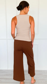Weekend Flow Pull-On Pants - Coffee-170 Bottoms/Shorts-YELETE-Coastal Bloom Boutique, find the trendiest versions of the popular styles and looks Located in Indialantic, FL