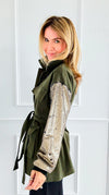Power & Shine Utility Italian Jacket-160 Jackets-STAR SRL-Coastal Bloom Boutique, find the trendiest versions of the popular styles and looks Located in Indialantic, FL