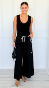 Pocket Glam Italian Flare Leg Pant- Black-100 Pants-TATTOO Z-Coastal Bloom Boutique, find the trendiest versions of the popular styles and looks Located in Indialantic, FL