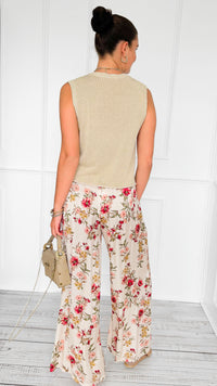 Petals Relaxed Italian Pant-100 Pants-BETTER GO-Coastal Bloom Boutique, find the trendiest versions of the popular styles and looks Located in Indialantic, FL