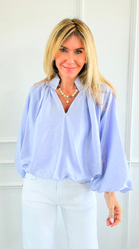 Cloud Nine Split Neck Top