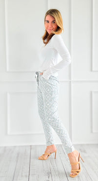 Clover Italian Joggers- Grey-pants-Italianissimo-Coastal Bloom Boutique, find the trendiest versions of the popular styles and looks Located in Indialantic, FL