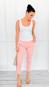 Make Me Blush Italian Pant-100 Pants-V SKY-Coastal Bloom Boutique, find the trendiest versions of the popular styles and looks Located in Indialantic, FL