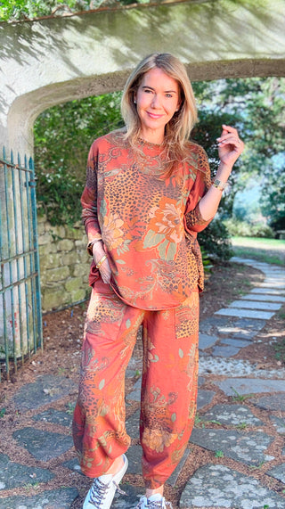 Floral Instinct La Spezia Italian Cotton Set- Rust