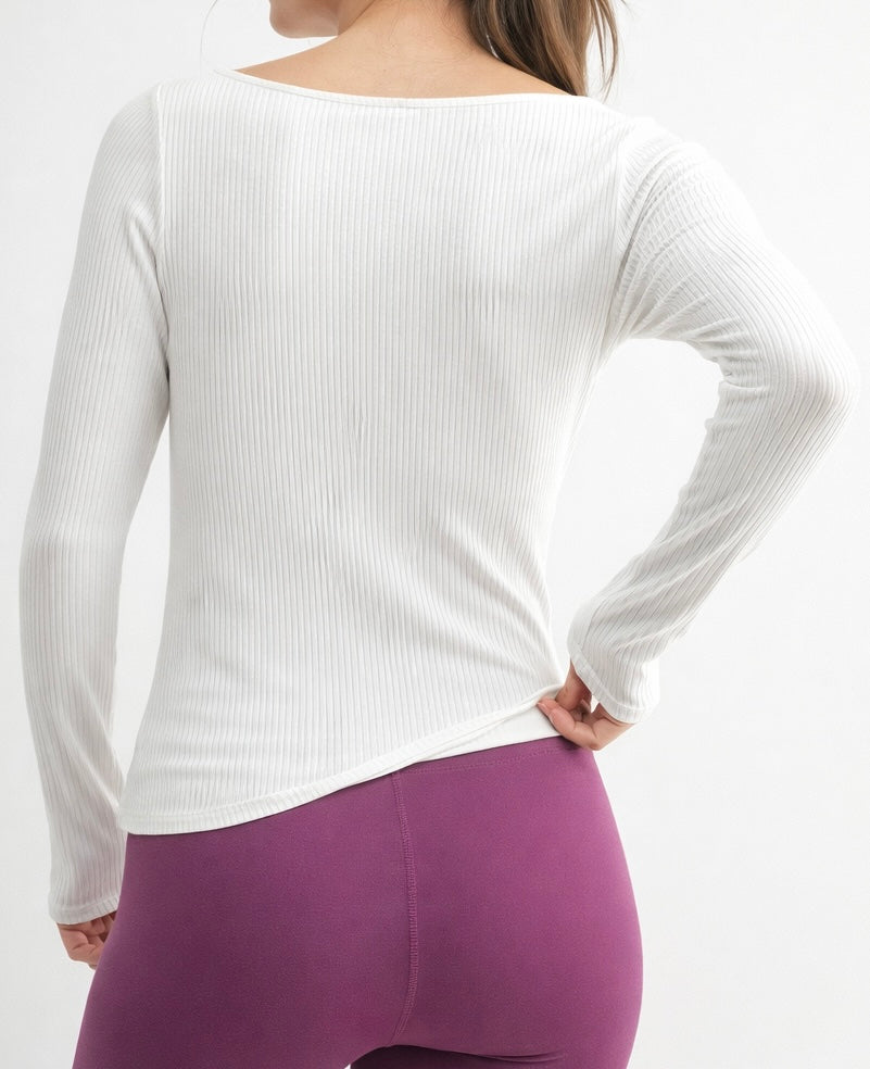 Second Skin Ribbed Top - White