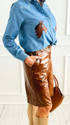 Luxe Faux Leather Italian Short-170 Bottoms/Shorts-AZUL MONACO-Coastal Bloom Boutique, find the trendiest versions of the popular styles and looks Located in Indialantic, FL