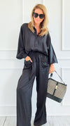 Slow Mornings Set - Black-210 Loungewear/Sets-Jodifl-Coastal Bloom Boutique, find the trendiest versions of the popular styles and looks Located in Indialantic, FL