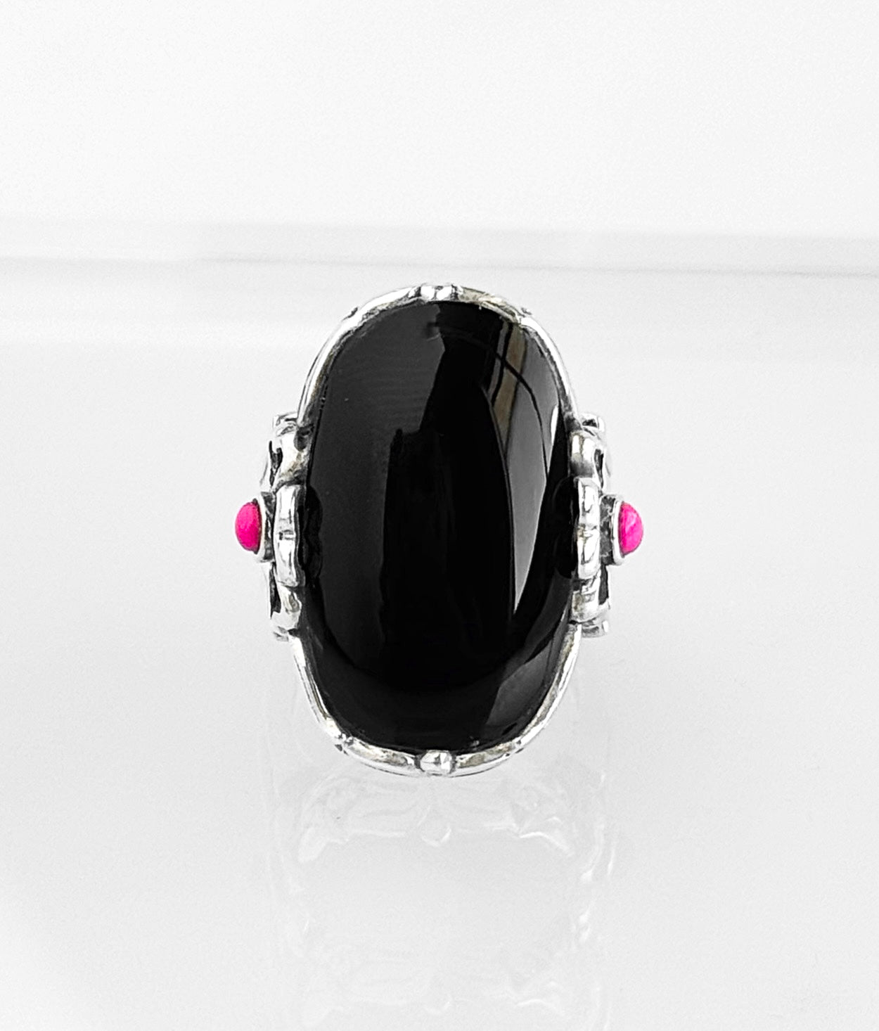 Chunky Midnight Bloom Ring-230 Jewelry-Oriental Treasure-Coastal Bloom Boutique, find the trendiest versions of the popular styles and looks Located in Indialantic, FL