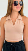 Brickie - Beige-100 Sleeveless Tops-Heart&Hips-Coastal Bloom Boutique, find the trendiest versions of the popular styles and looks Located in Indialantic, FL