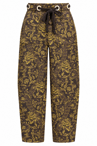 Floral Print Drawstring Pants