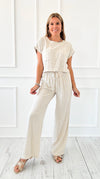 Weekend Ease Lounge Pant Set-170 Bottoms-Blu Pepper-Coastal Bloom Boutique, find the trendiest versions of the popular styles and looks Located in Indialantic, FL