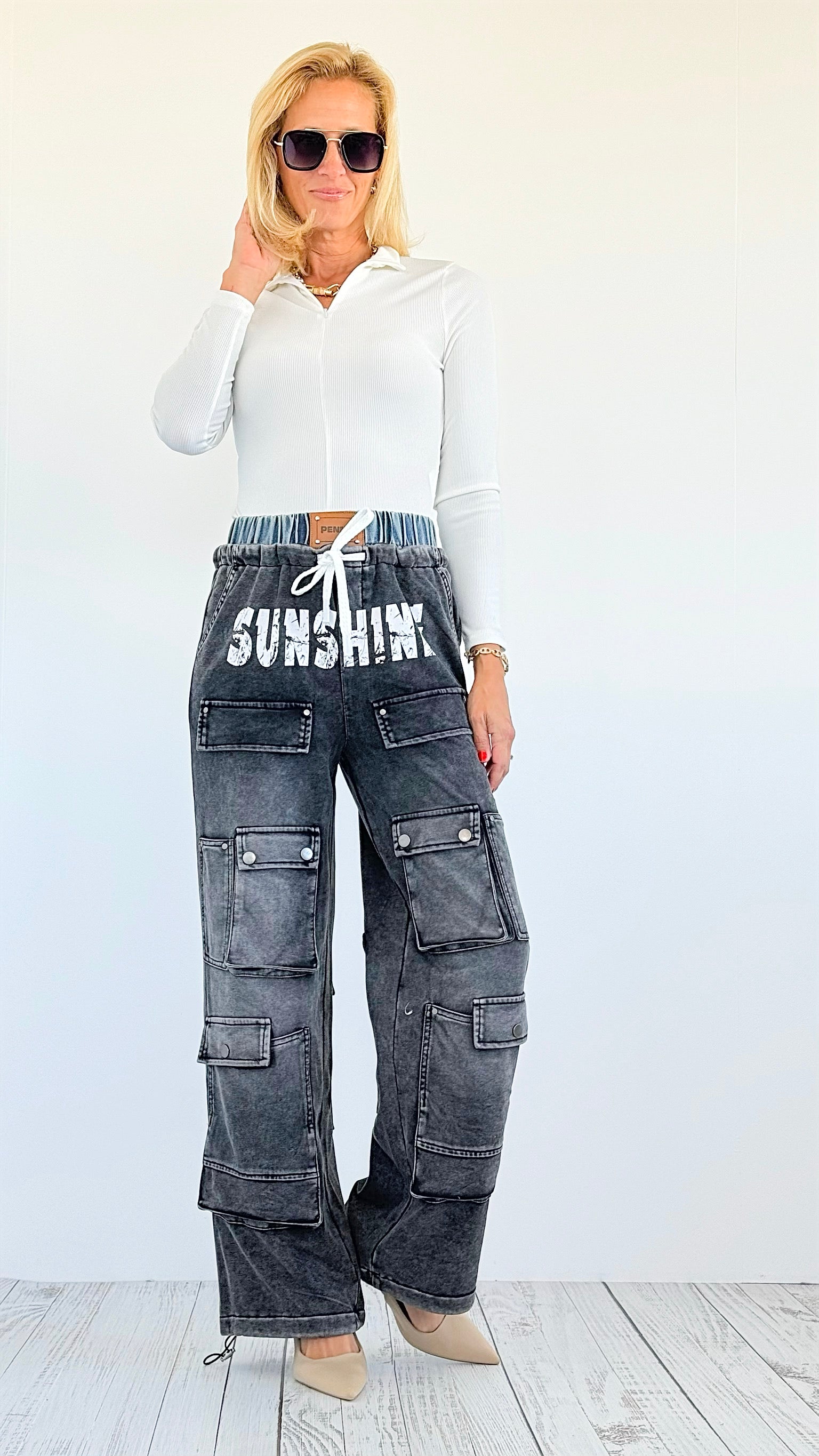 Sunshine Streets Cargo Pants-170 Bottoms-litaga-Coastal Bloom Boutique, find the trendiest versions of the popular styles and looks Located in Indialantic, FL