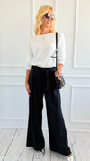 Elegance Pinstripe Italian Pant-100 Pants-AZUL MONACO-Coastal Bloom Boutique, find the trendiest versions of the popular styles and looks Located in Indialantic, FL