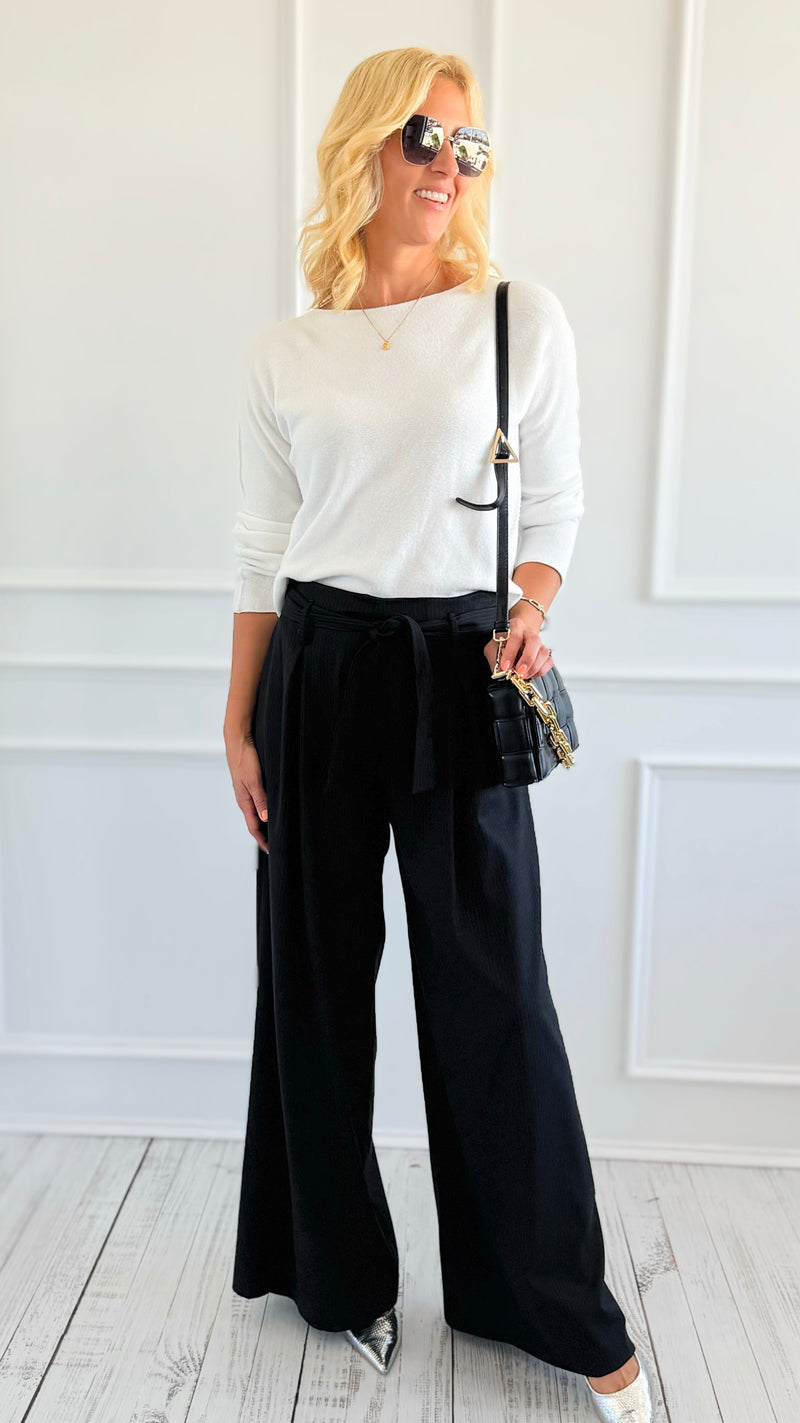 Elegance Pinstripe Italian Pant-100 Pants-AZUL MONACO-Coastal Bloom Boutique, find the trendiest versions of the popular styles and looks Located in Indialantic, FL
