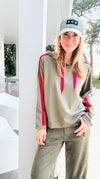 On the Move Stripe Hoodie Top-130 Long Sleeve Tops-JODIFL-Coastal Bloom Boutique, find the trendiest versions of the popular styles and looks Located in Indialantic, FL