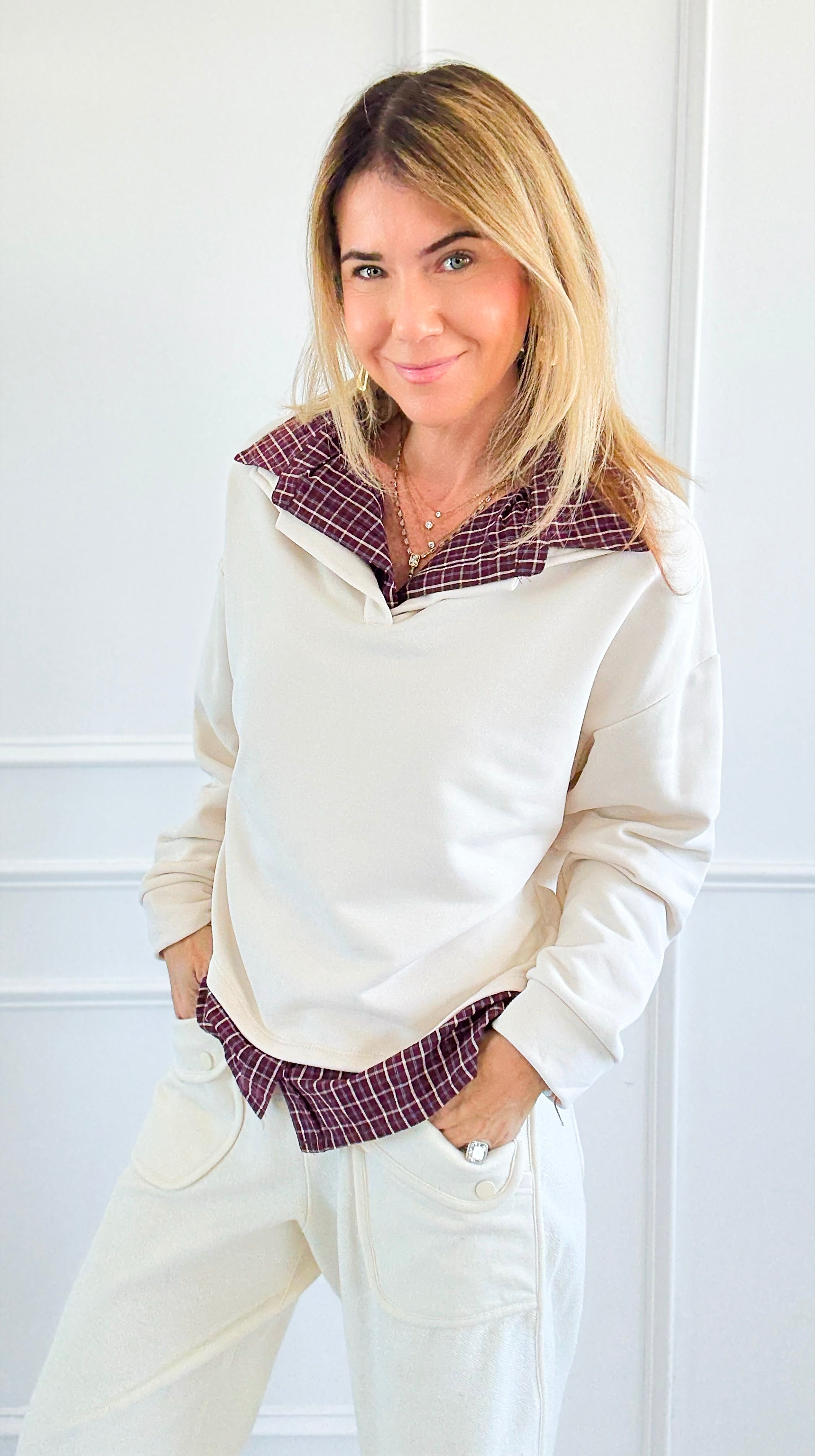 Double Take Italian Top-110 Long Sleeve Tops-BETTER GO-Coastal Bloom Boutique, find the trendiest versions of the popular styles and looks Located in Indialantic, FL