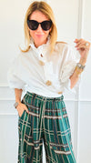 White Belle Italian Woven Blouse-110 Long Sleeve Tops-TATTOO Z-Coastal Bloom Boutique, find the trendiest versions of the popular styles and looks Located in Indialantic, FL
