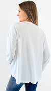 Sparkling Bloom Italian Tee-110 Short Sleeve Tops-Italianissimo-Coastal Bloom Boutique, find the trendiest versions of the popular styles and looks Located in Indialantic, FL
