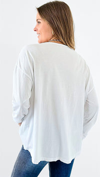 Sparkling Bloom Italian Tee-110 Short Sleeve Tops-Italianissimo-Coastal Bloom Boutique, find the trendiest versions of the popular styles and looks Located in Indialantic, FL