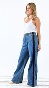 Relaxed Wide-Leg Denim Pants - Medium-190 Denim-RISEN JEANS-Coastal Bloom Boutique, find the trendiest versions of the popular styles and looks Located in Indialantic, FL