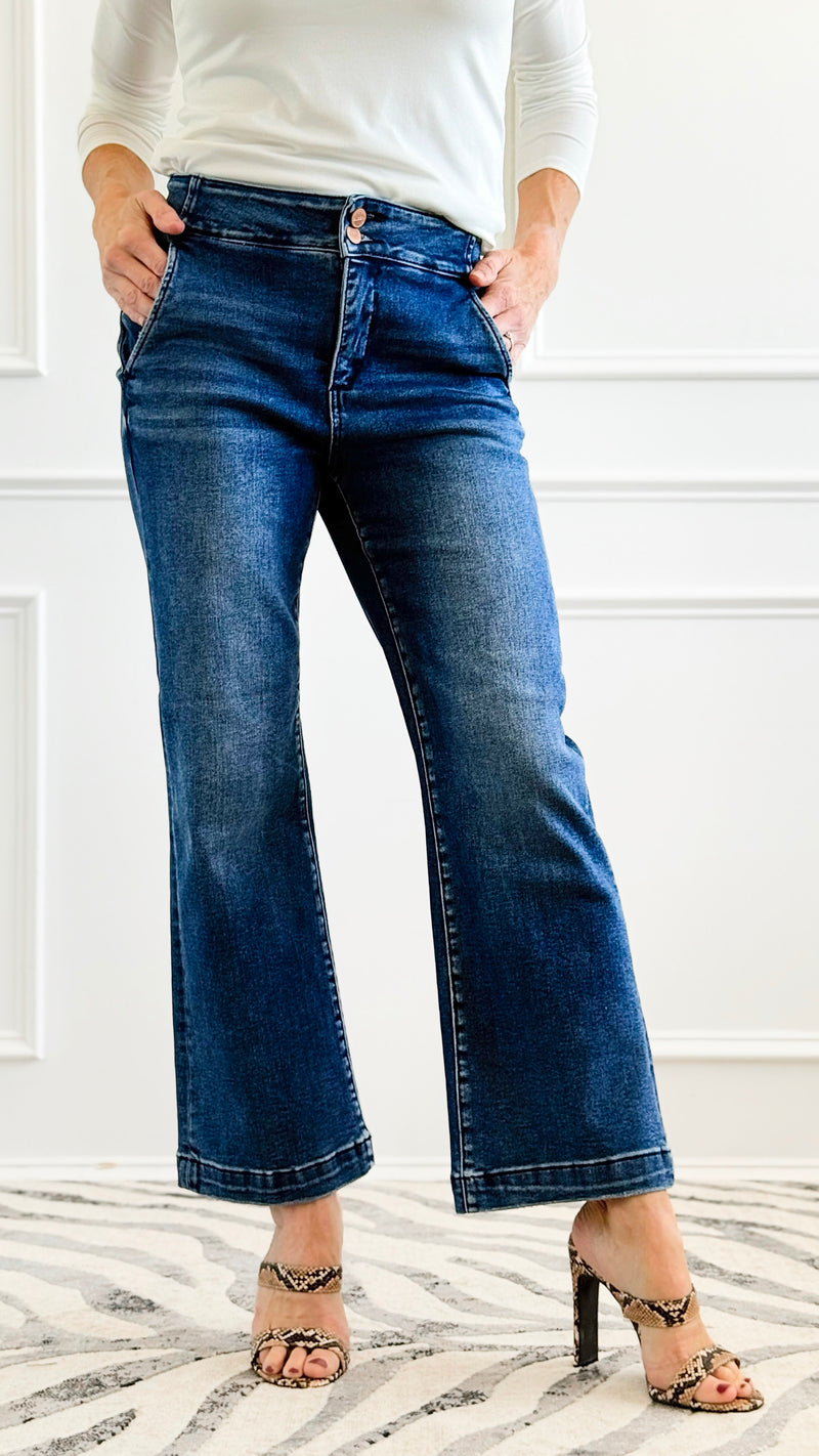 In Control Crop Bootcut Jean-190 Denim-Risen-Coastal Bloom Boutique, find the trendiest versions of the popular styles and looks Located in Indialantic, FL