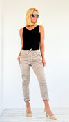 Italian Wish List Jogger -Ash Mocha-180 Joggers-Italianissimo-Coastal Bloom Boutique, find the trendiest versions of the popular styles and looks Located in Indialantic, FL