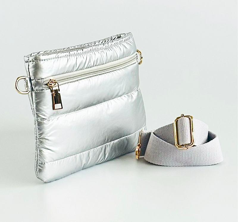 Urban Puff Crossbody - Silver-240 Bags-NYW-Coastal Bloom Boutique, find the trendiest versions of the popular styles and looks Located in Indialantic, FL