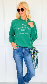 Homebody Club Graphic Sweatshirt-110 Long Sleeve Tops-Gilli-Coastal Bloom Boutique, find the trendiest versions of the popular styles and looks Located in Indialantic, FL