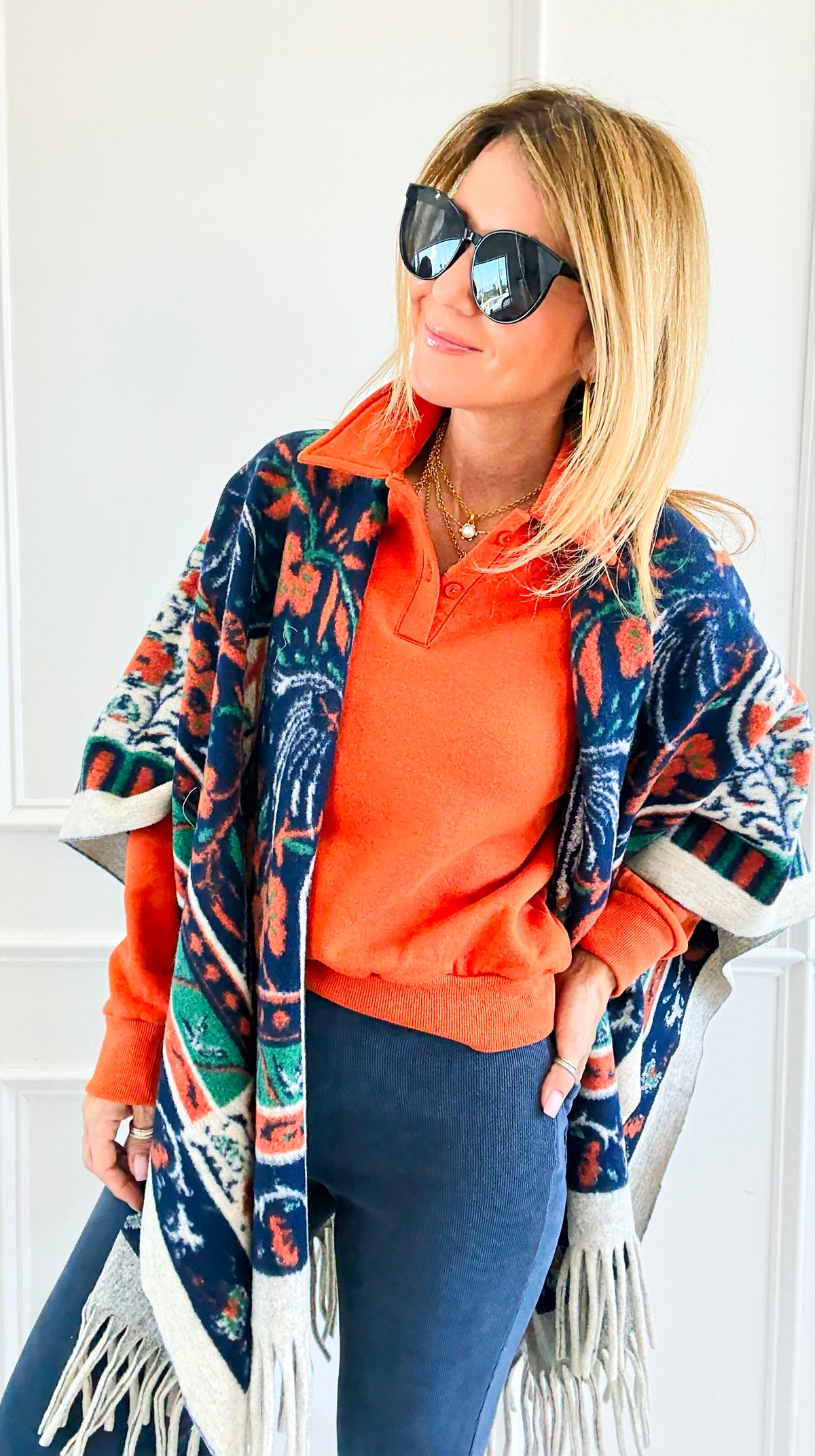 Bohemian Tapestry of Elegance Wrap-150 Cardigans/Layers-Original USA-Coastal Bloom Boutique, find the trendiest versions of the popular styles and looks Located in Indialantic, FL