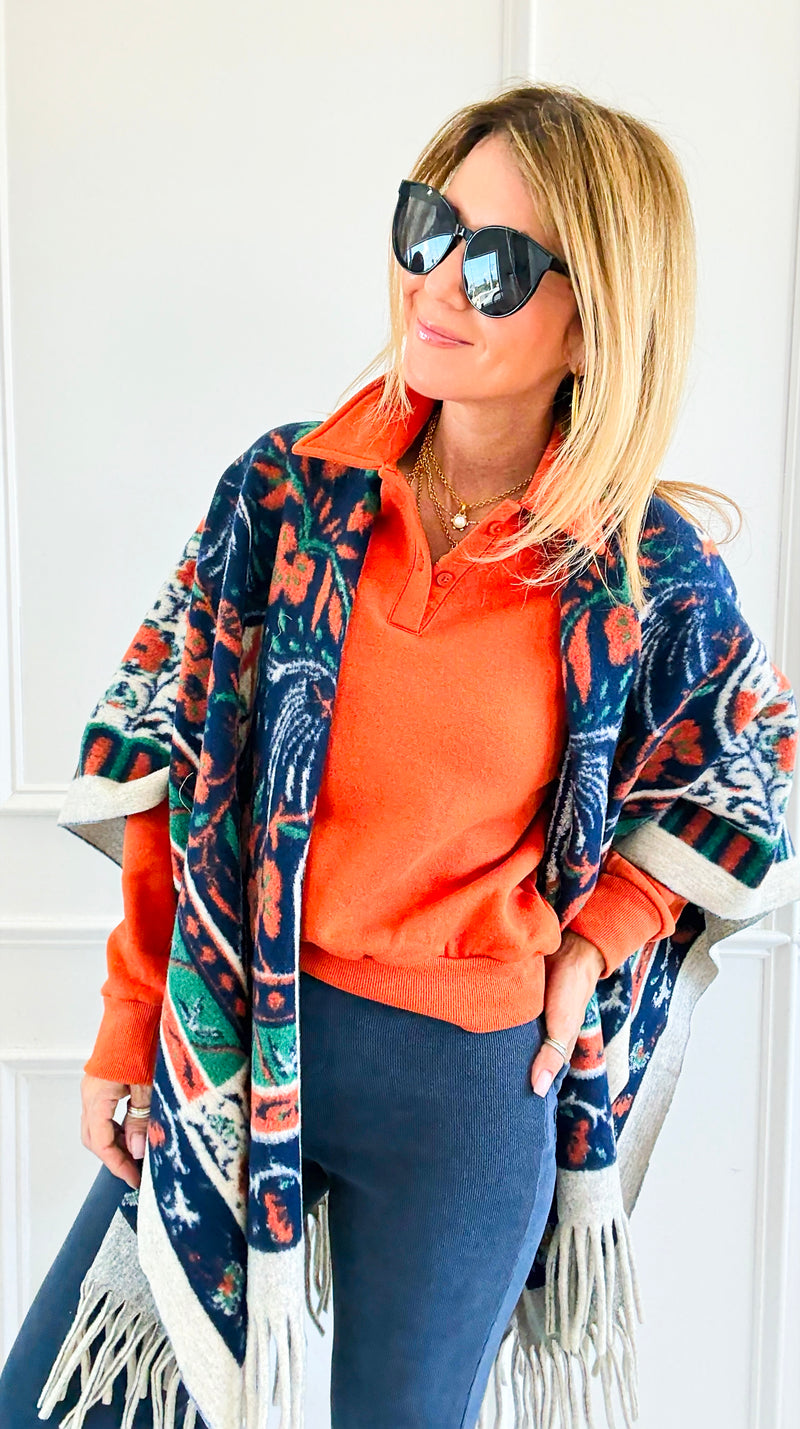 Bohemian Tapestry of Elegance Wrap-150 Cardigans/Layers-Original USA-Coastal Bloom Boutique, find the trendiest versions of the popular styles and looks Located in Indialantic, FL