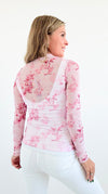 Bloom Whisper Mesh Top-110 Long Sleeve Tops-Sweet Lemon-Coastal Bloom Boutique, find the trendiest versions of the popular styles and looks Located in Indialantic, FL