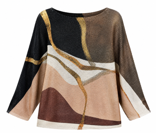 Golden Abstract Italian St Tropez Knit