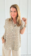 Velvet Whispers Button Down Top-110 Short Sleeve Tops-JODIFL-Coastal Bloom Boutique, find the trendiest versions of the popular styles and looks Located in Indialantic, FL