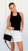 Core Comfort Modal Drawcord Skort-Cream-170 Bottoms/Shorts-RAE MODE-Coastal Bloom Boutique, find the trendiest versions of the popular styles and looks Located in Indialantic, FL