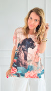 Majesty Bloom Italian Graphic Tee-110 short Sleeve Top-Italianissimo-Coastal Bloom Boutique, find the trendiest versions of the popular styles and looks Located in Indialantic, FL
