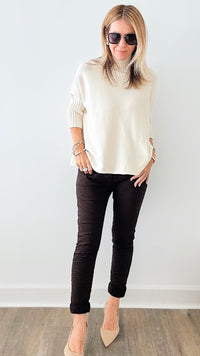 Love Endures Italian Jogger - Chocolate-180 Joggers-Italianissimo-Coastal Bloom Boutique, find the trendiest versions of the popular styles and looks Located in Indialantic, FL