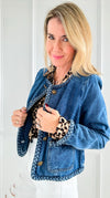 Denim Chic Braided Jacket-160 Jackets-litaga-Coastal Bloom Boutique, find the trendiest versions of the popular styles and looks Located in Indialantic, FL