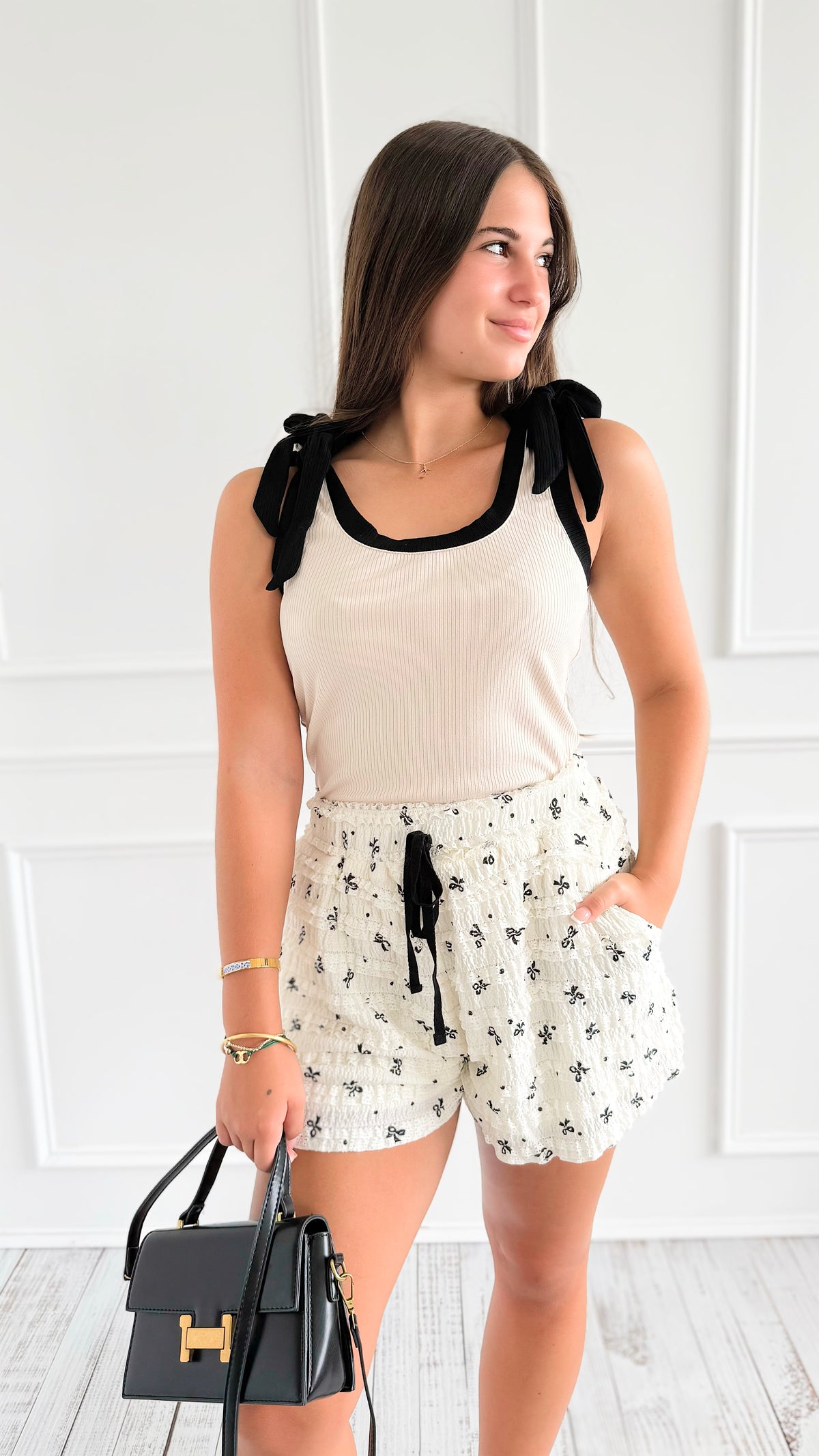 Côte Fleurie Ruffle Shorts-170 Bottoms-DOE AND RAE-Coastal Bloom Boutique, find the trendiest versions of the popular styles and looks Located in Indialantic, FL