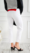 Weekend Muse Slim Ankle Pant-White-100 Pants-spin usa-Coastal Bloom Boutique, find the trendiest versions of the popular styles and looks Located in Indialantic, FL