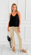 Effortless V-Neck Top - Black-100 Sleeveless Tops-Zenana-Coastal Bloom Boutique, find the trendiest versions of the popular styles and looks Located in Indialantic, FL