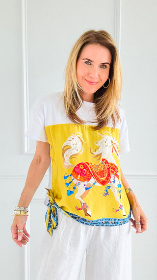 Golden Gallop Italian Top-110 short Sleeve Top-IT UNIQ-Coastal Bloom Boutique, find the trendiest versions of the popular styles and looks Located in Indialantic, FL