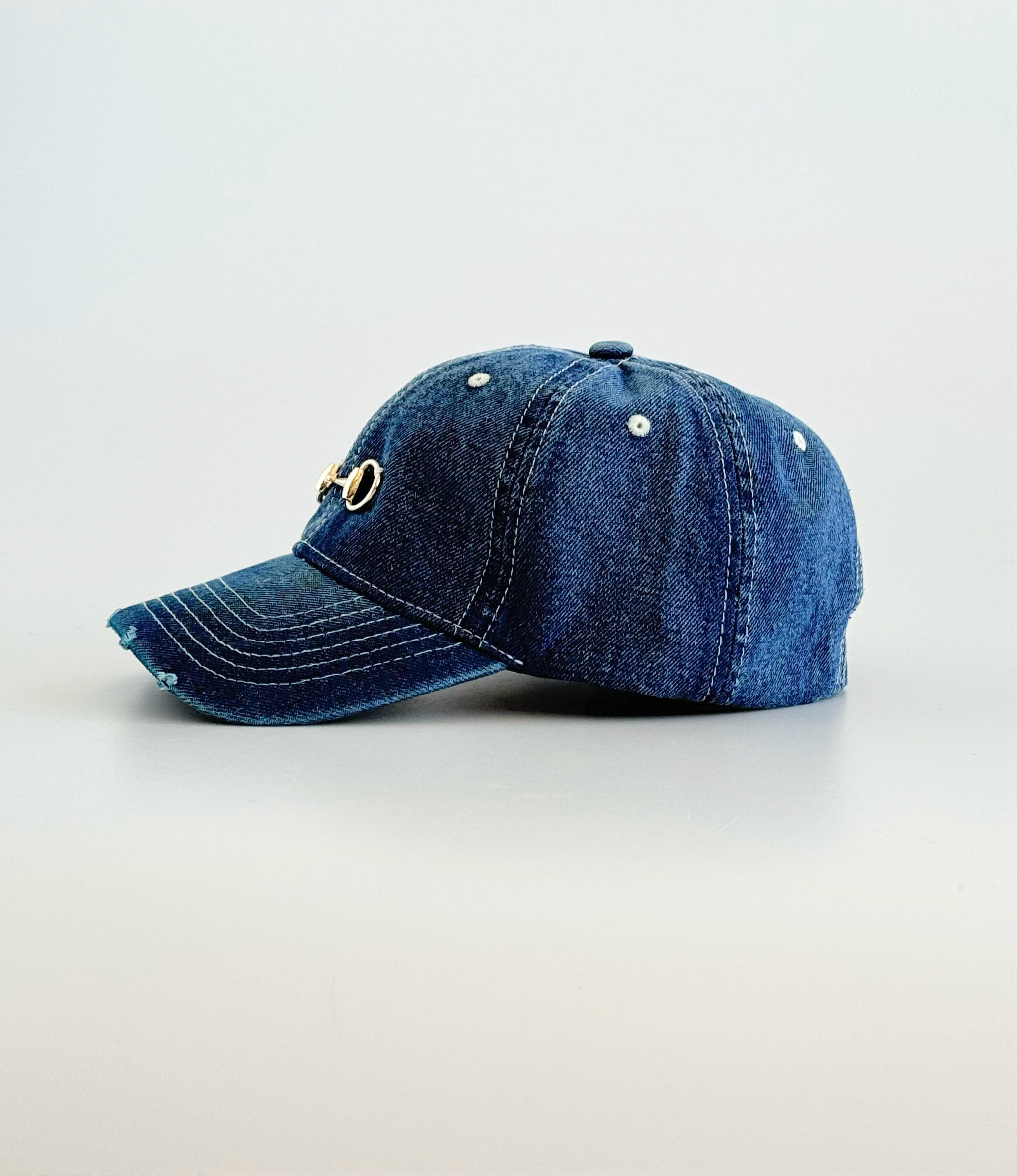 CB Custom Denim Horsebit Hat-260 Other Accessories-ICCO ACCESSORIES / Holly-Coastal Bloom Boutique, find the trendiest versions of the popular styles and looks Located in Indialantic, FL