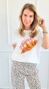 Croissant Italian T-Shirt-110 Short Sleeve Tops-Italianissimo-Coastal Bloom Boutique, find the trendiest versions of the popular styles and looks Located in Indialantic, FL