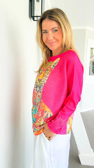 Wild Style Italian St Tropez Knit - Pink